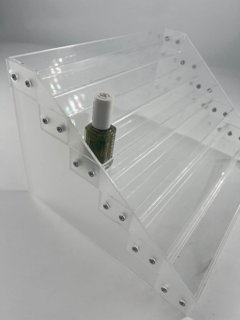 Acrylic Nail Polish Holder Clear Salon Sturdy Stable Organizer 60-72 Bottles